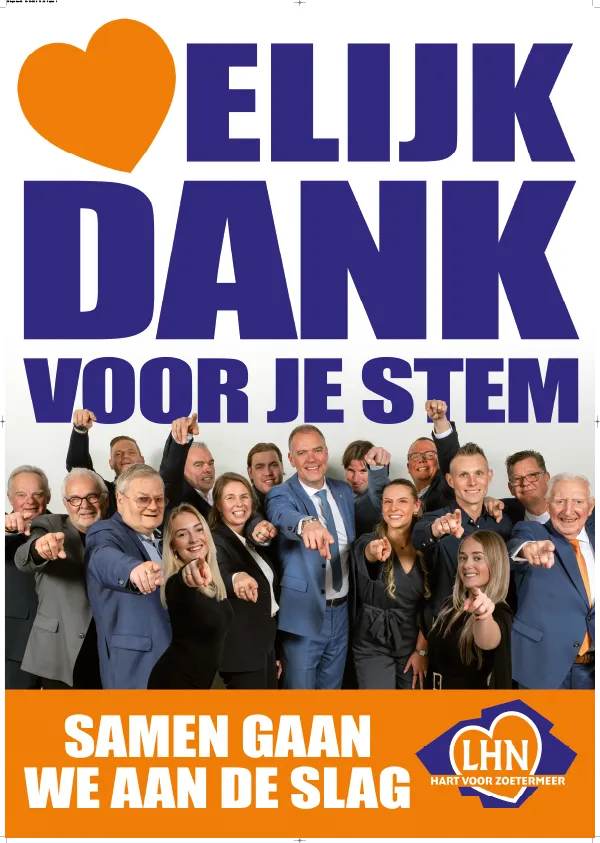 LHN Zoetermeer - poster Hartelijk dank voor je stem